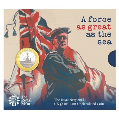 2015 £2 BU Coin Pack - The Royal Navy - Click Image to Close